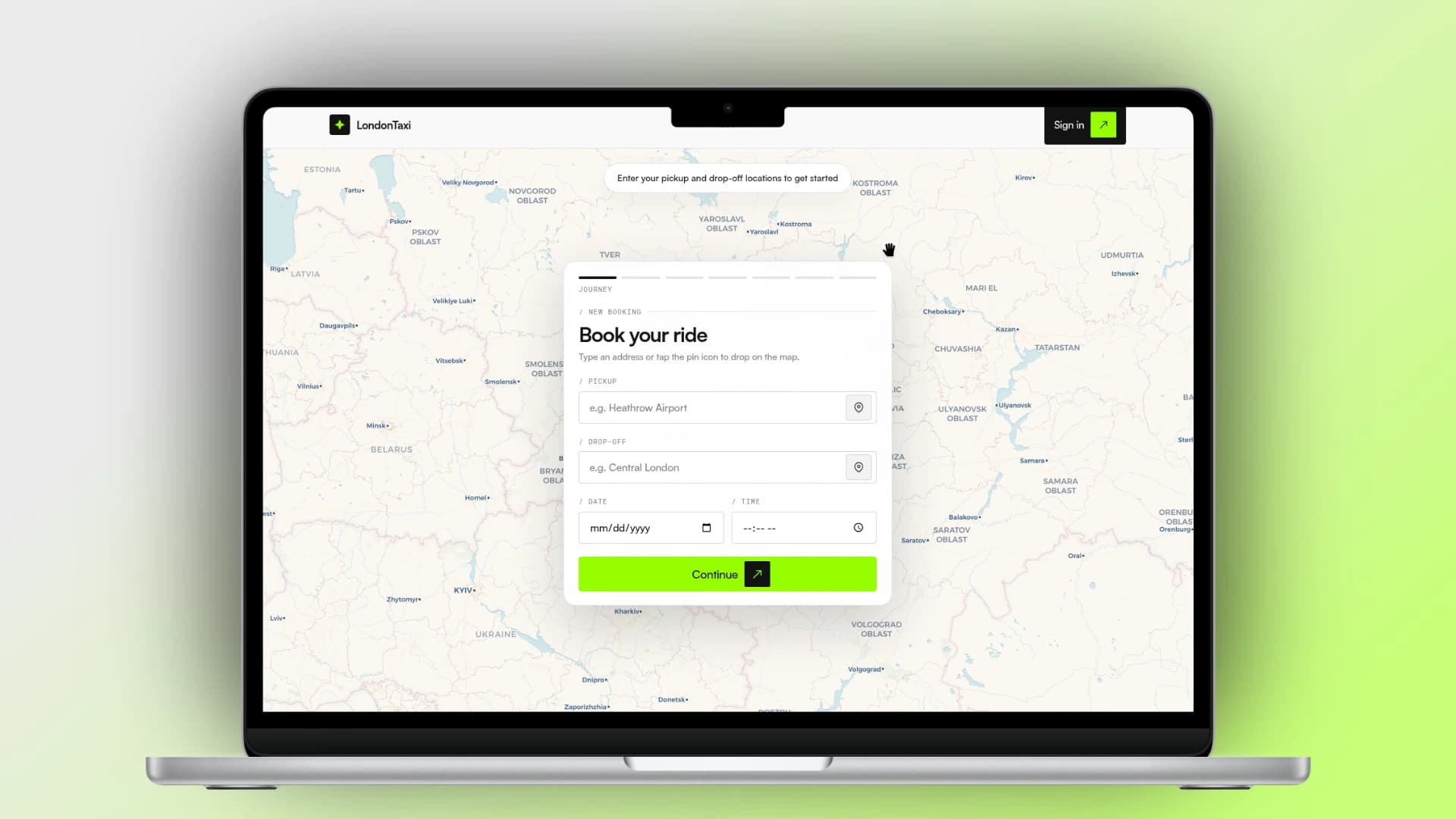 LondonTaxi — Web project (site, booking) by Quantum Impact, Derby