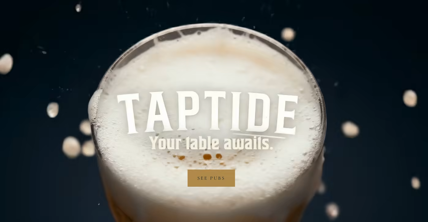 taptide — Web project (site, brand) by Quantum Impact, Derby